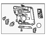2018-2019 Nissan Titan Passenger Side LED Headlight Assembly - Nissan OEM #26010-9FT1B