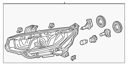 2018 Honda Civic Driver Side LED Headlight Assembly - Honda OEM #33150-TEG-A01