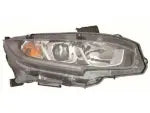 2016-2019 Honda Civic Passenger Side Halogen Headlight Assembly - Honda OEM #33100-TBA-A01