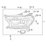 2019-2023 Ford Ranger Passenger Side Halogen Headlight Assembly - Ford OEM #KB3Z-13008-K