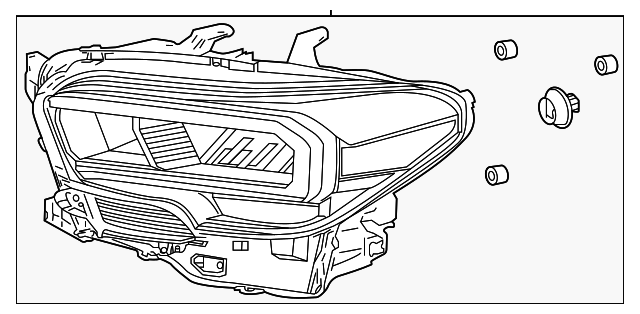 2020-2023 Toyota Tacoma Driver Side LED Headlight Assembly - Toyota OEM #81150-04290
