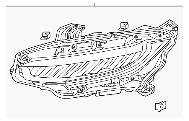 2018 Honda Civic Passenger Side LED Headlight Assembly - Honda OEM #33100-TEG-A01