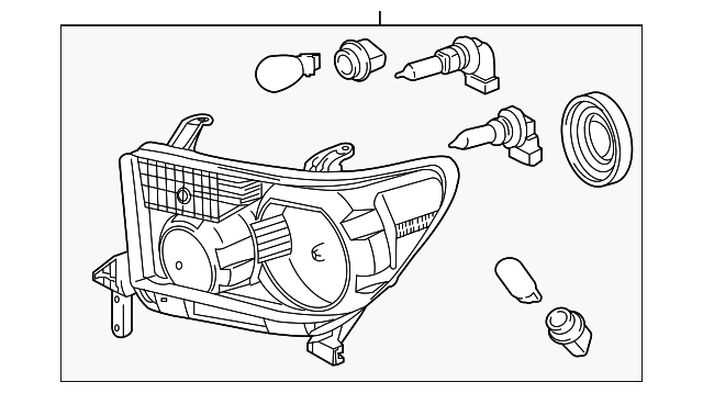2007-2017 Toyota Sequoia Driver Side Halogen Headlight Assembly - Toyota OEM #81150-0C051